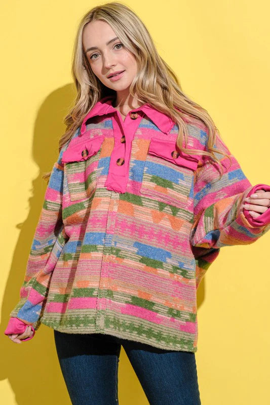Color Crush Printed Pullover (S-XL)
