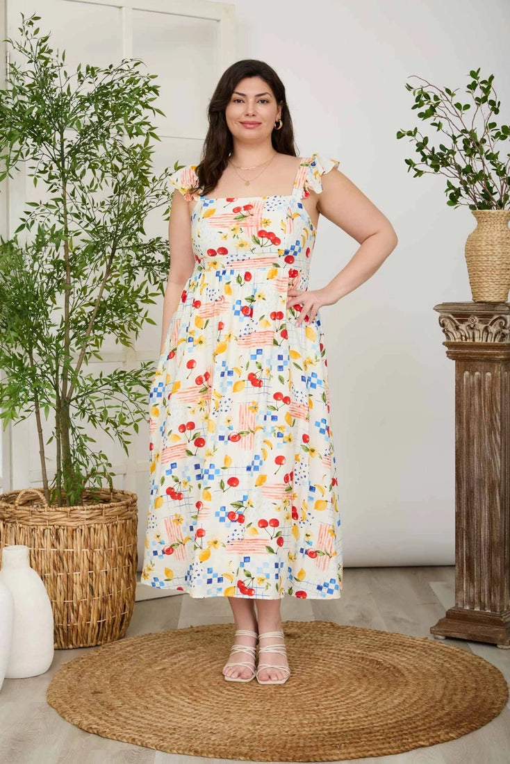 Fruit Stand Midi Dress (S-3X)