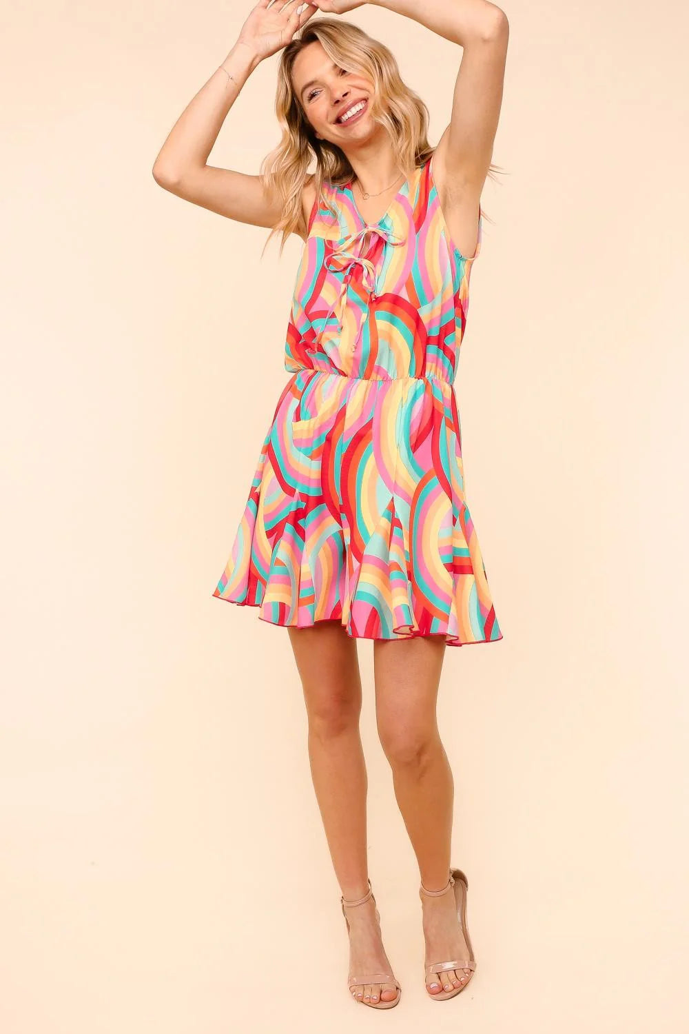 Retro Rainbow Romper (1X-3X)