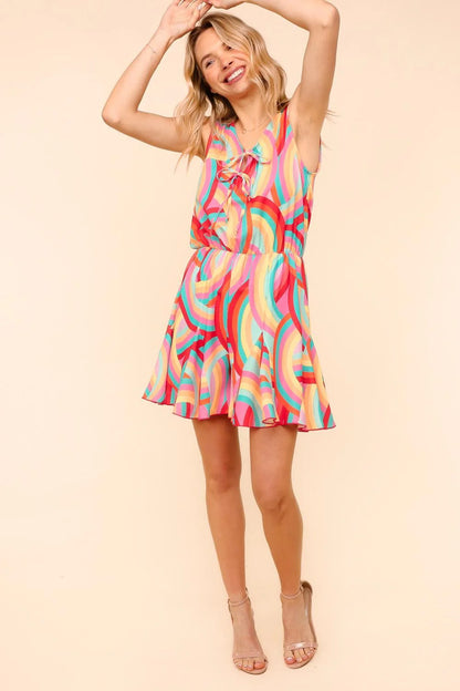 Retro Rainbow Romper (1X-3X)