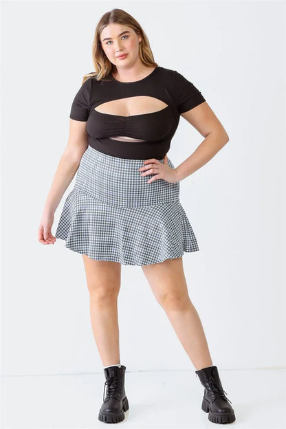 Fresh Picked Plaid Skirt (1X-3X)