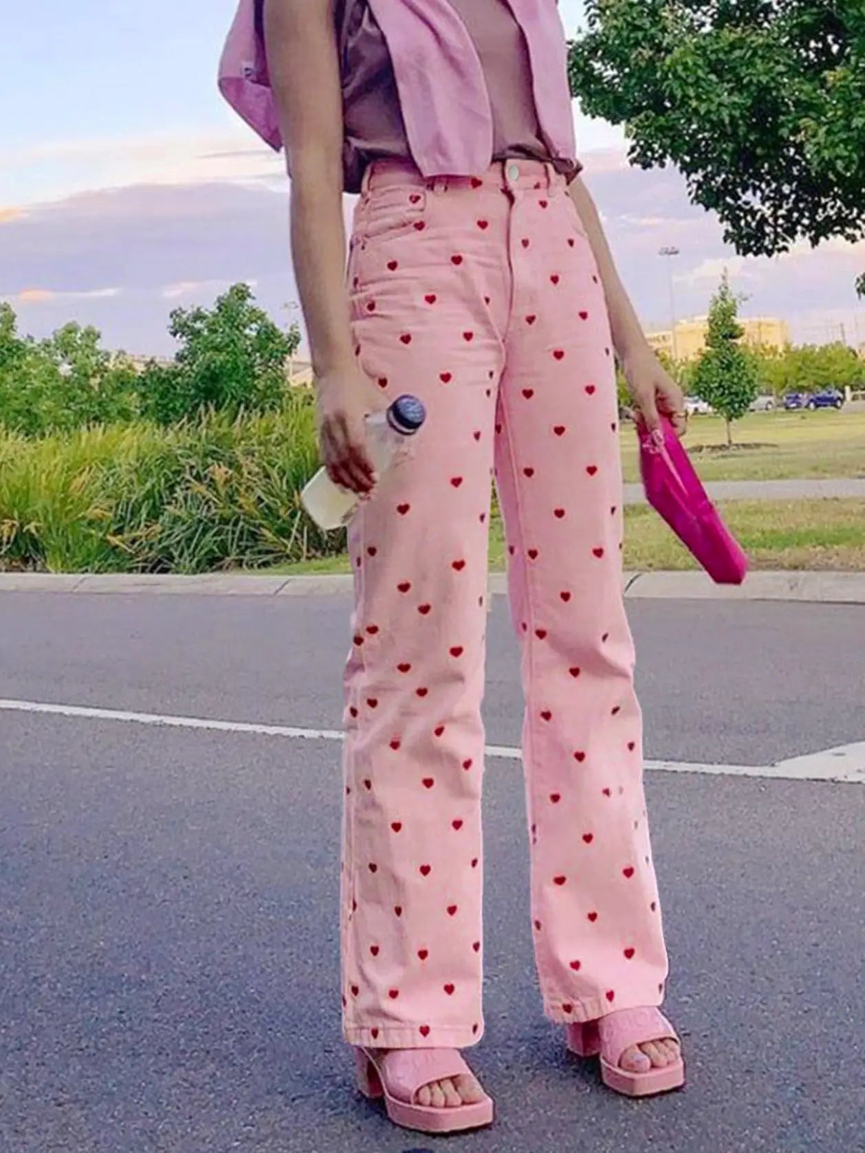 Heartbreaker Pink Straight Leg Pants (S-2X)