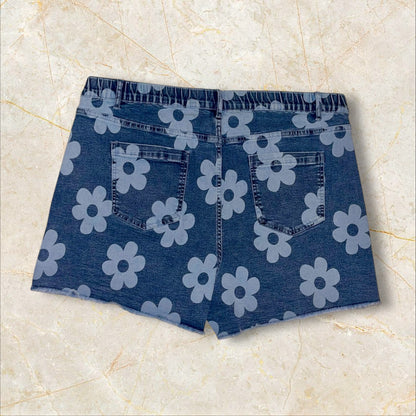 Curvy Daisy High Rise Denim Shorts (1X-3X)