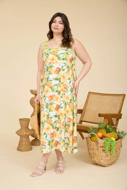 Citrus Grove Dress (S-3X)