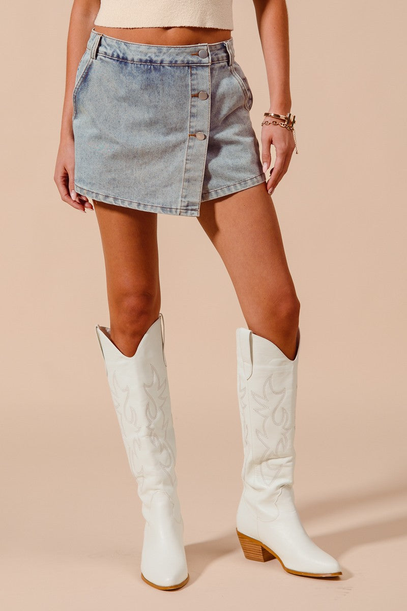 Everyday Blue Denim Skort (S-XL)