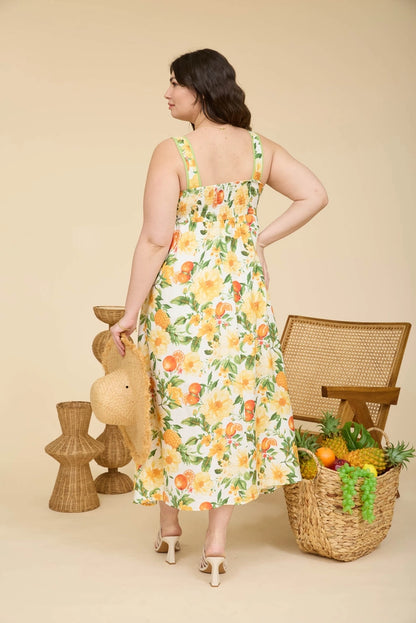 Citrus Grove Dress (S-3X)