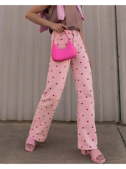 Heartbreaker Pink Straight Leg Pants (S-2X)