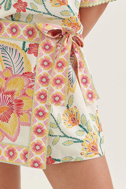 Pink Mediterranean Mosaic Skort (S-L)