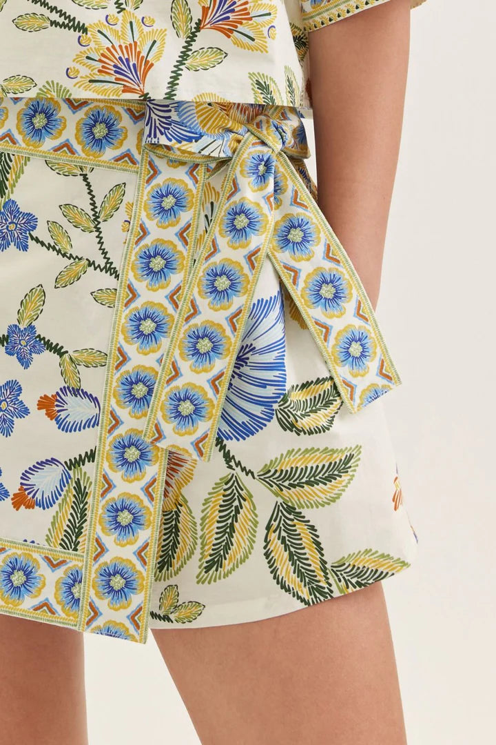 Blue Mediterranean Mosaic Skort (S-L)