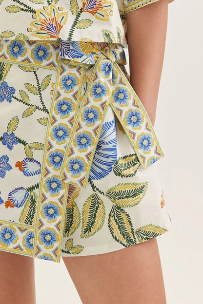 Blue Mediterranean Mosaic Skort (S-L)