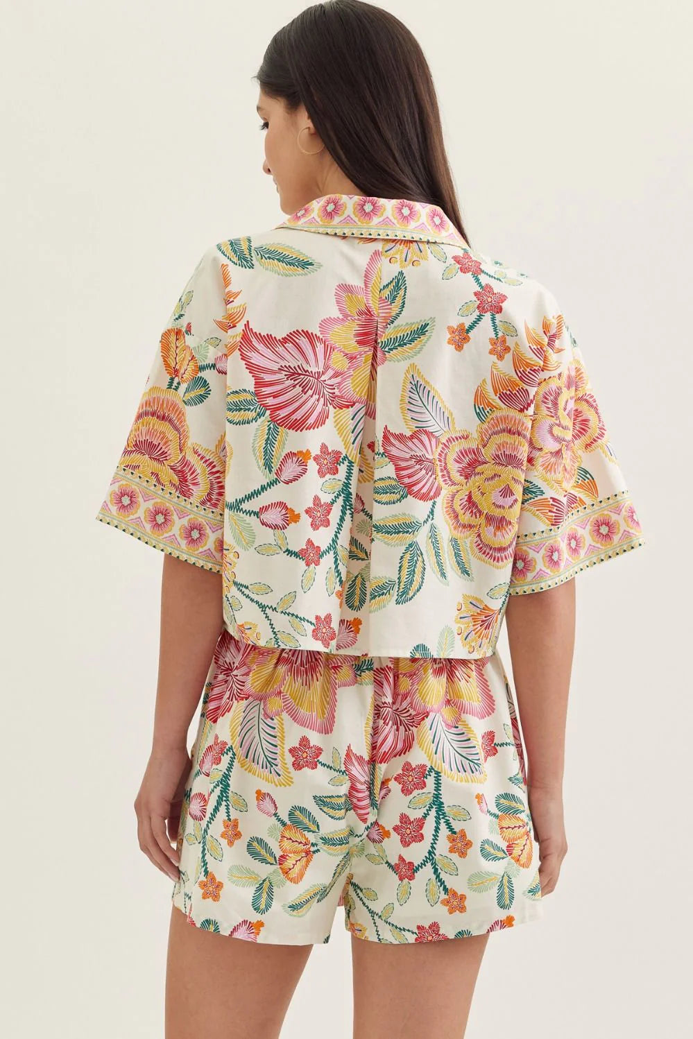 Pink Mediterranean Mosaic Blouse