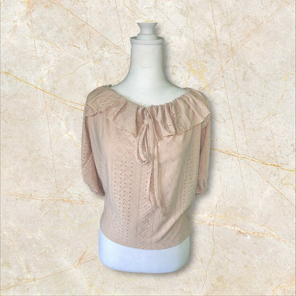 Eyelet Elegance Top (1X-3X)