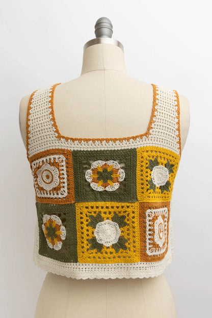 Garden Groove Crochet Crop Top (XS/S) (M/L)