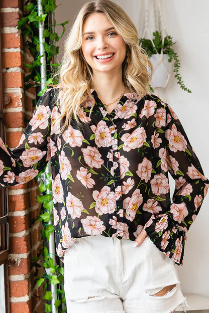 Rosé Garden Top (1X-3X)