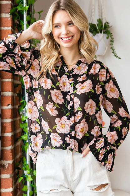 Rosé Garden Top (1X-3X)