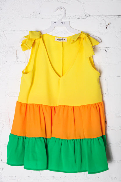 Lemon Drop Ruffle Top (S-L;3X)