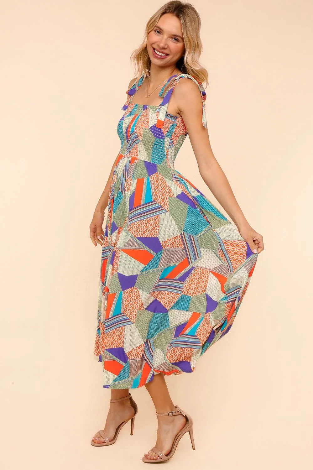 Boho Breeze Patchwork Dress (S-3X)