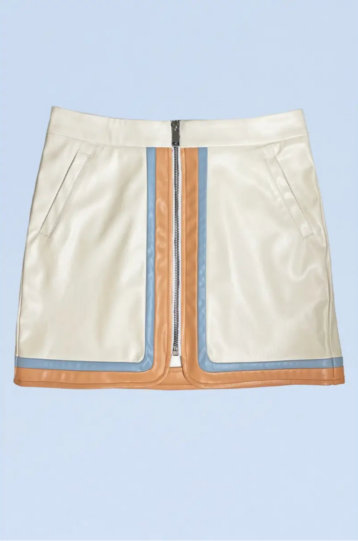 Retro Racer Pleather Skirt (S-XL)