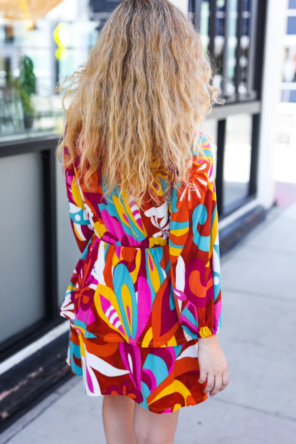 Radiant Retro Bloom Mini Dress (S-XL)