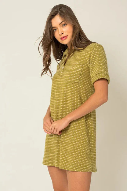 Retro Revival Olive Mini Dress (S-L)