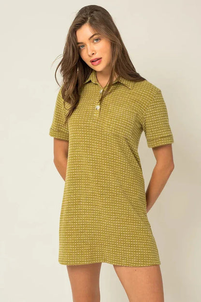 Retro Revival Olive Mini Dress (S-L)