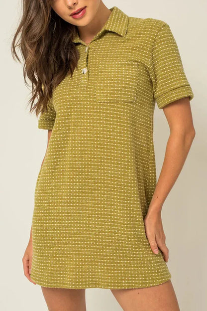 Retro Revival Olive Mini Dress (S-L)