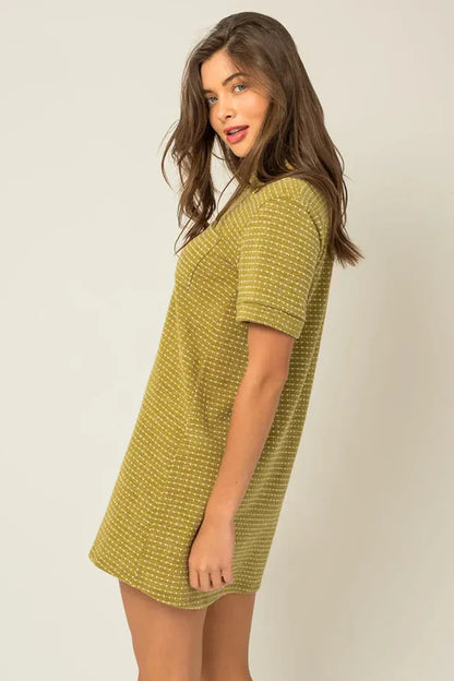 Retro Revival Olive Mini Dress (S-L)