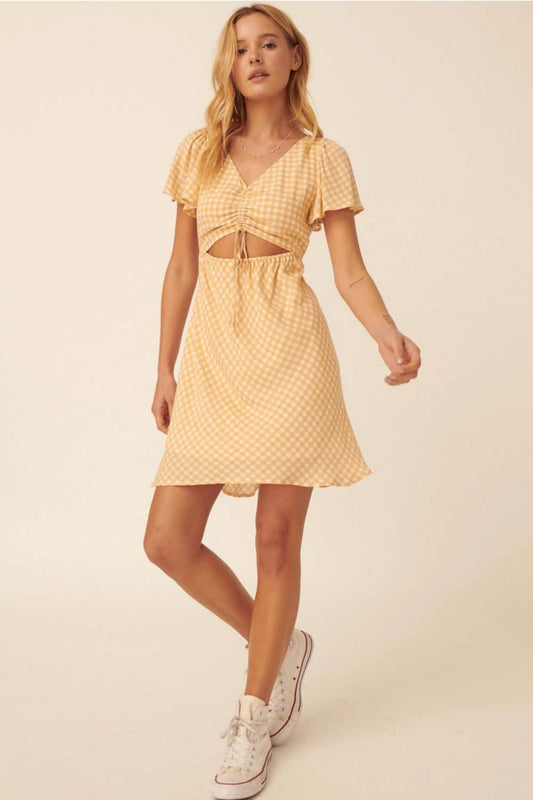 Sun-Kissed Gingham Picnic Dress (S-L)