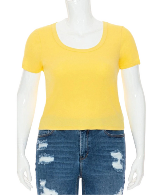 Sunshine Yellow Baby Tee (1X-3X)