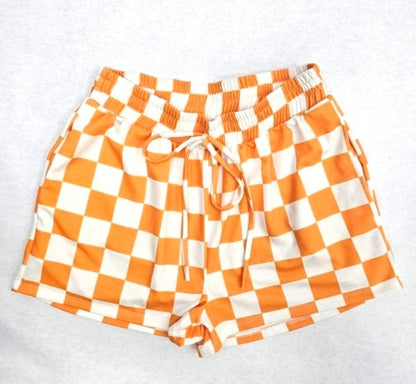 Tangerine Dream Checkered Lounge Shorts (S-3X)