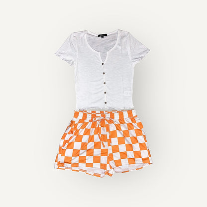 Tangerine Dream Checkered Lounge Shorts (S-3X)