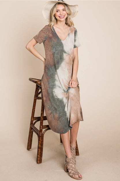 Olive Garden Midi Dress (1X-3X)