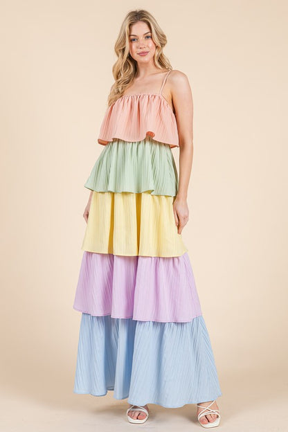 Cotton Candy Skies Tiered Maxi Dress (S-L)