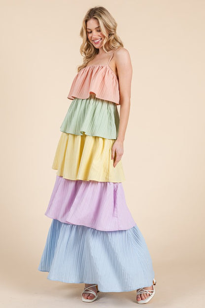 Cotton Candy Skies Tiered Maxi Dress (S-L)