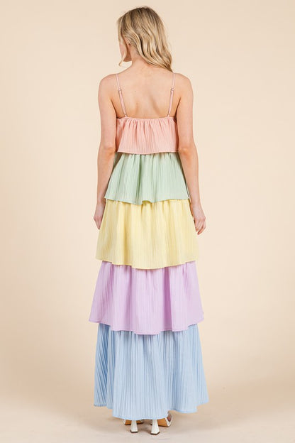 Cotton Candy Skies Tiered Maxi Dress (S-L)