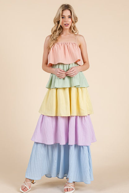 Cotton Candy Skies Tiered Maxi Dress (S-L)