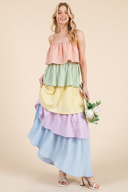 Cotton Candy Skies Tiered Maxi Dress (S-L)