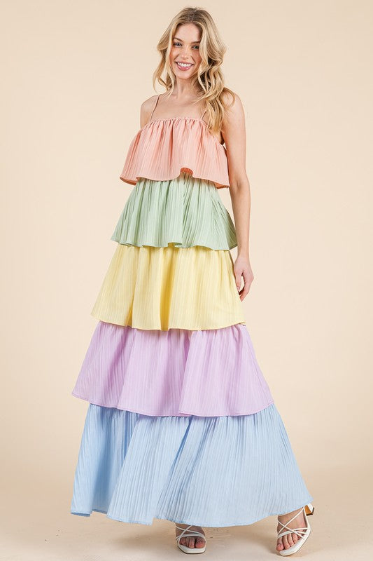 Cotton Candy Skies Tiered Maxi Dress (S-L)